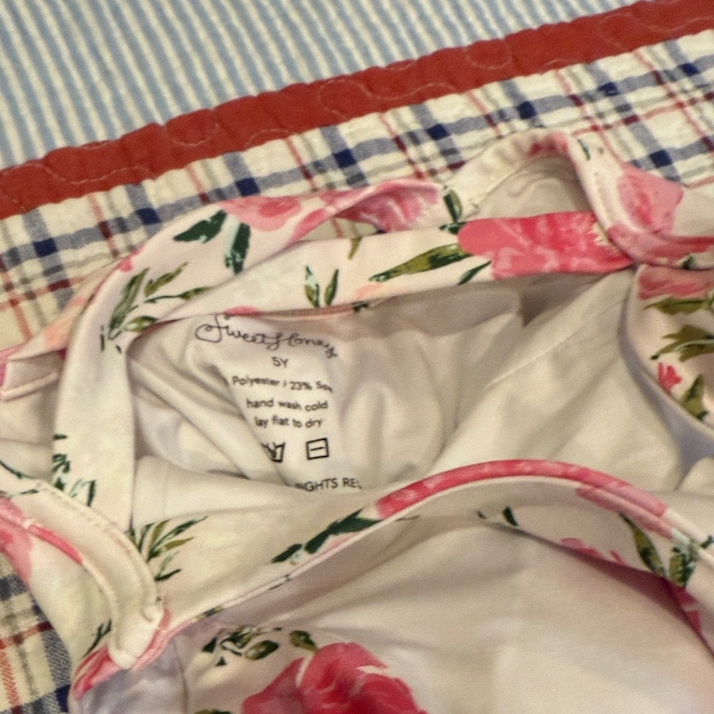 SweetHoney Pink Floral leotard with matching skirt - Picture 4 of 4